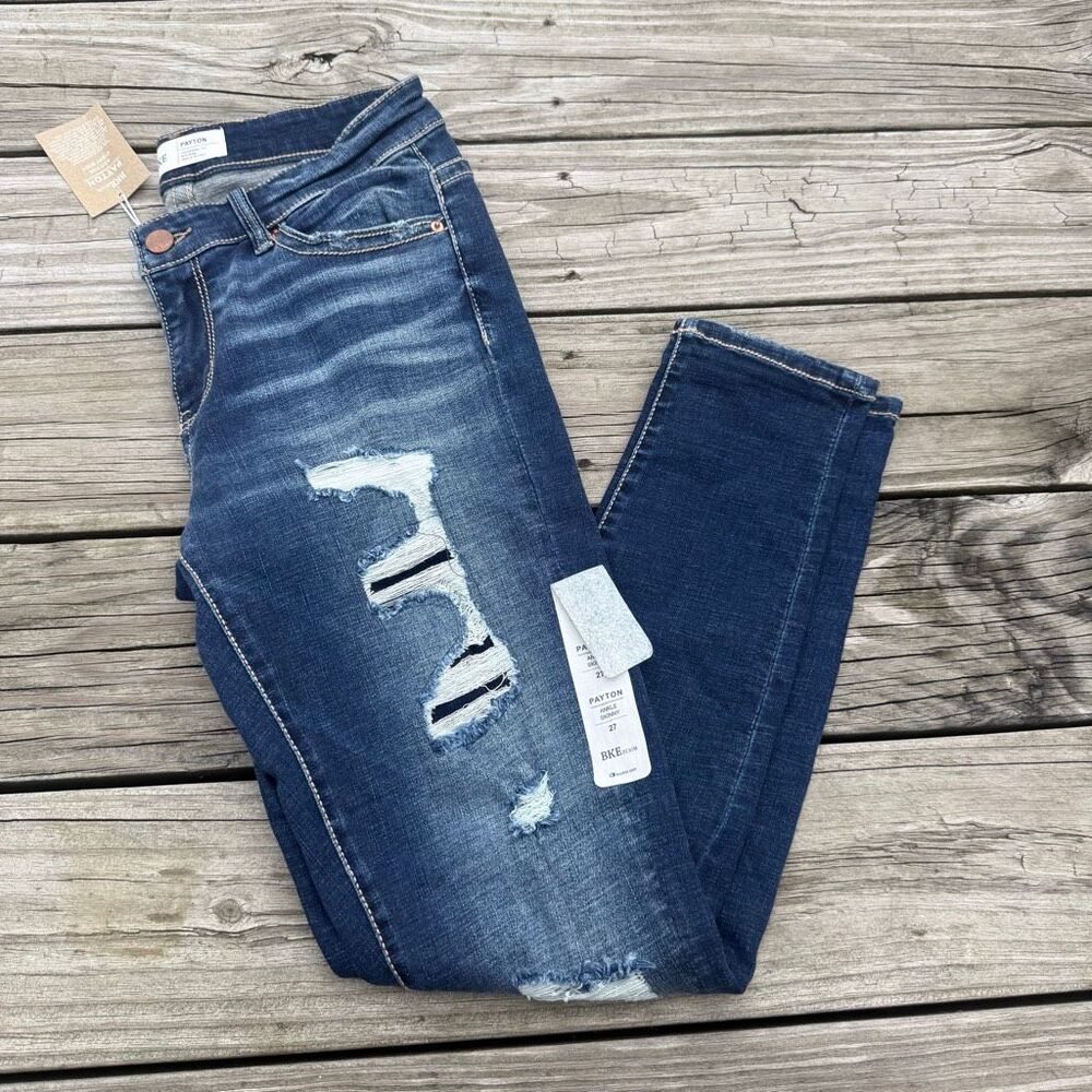 NWT BKE Payton Distressed Skinny Jeans Women’s 27